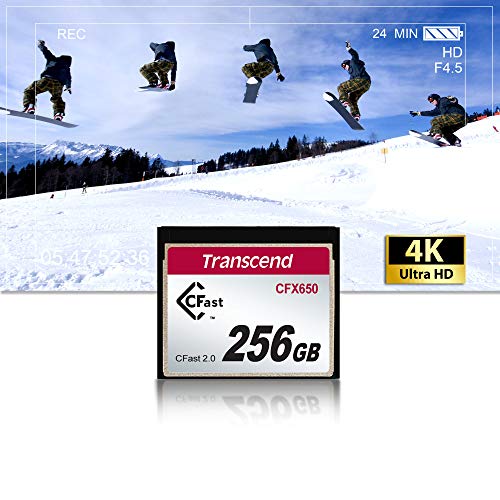 Transcend CFast 2.0 CFX650 - Tarjeta de Memoria Compact Flash de 128 GB (Turbo Flash MLC, 510 MB/s) Blanco