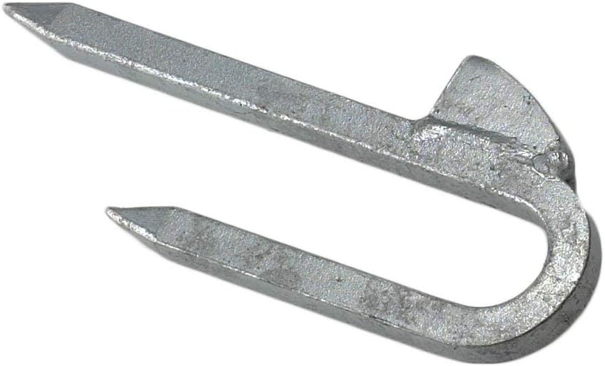 132/SC Double Leg Staple Catch for Field Gate Spring 203mm / 8inch - Galvanised