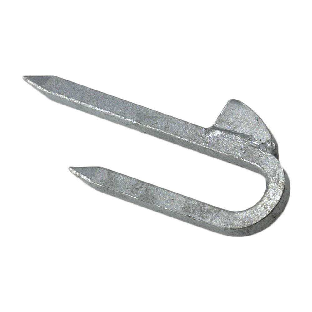 132/SC Double Leg Staple Catch for Field Gate Spring 203mm / 8inch - Galvanised