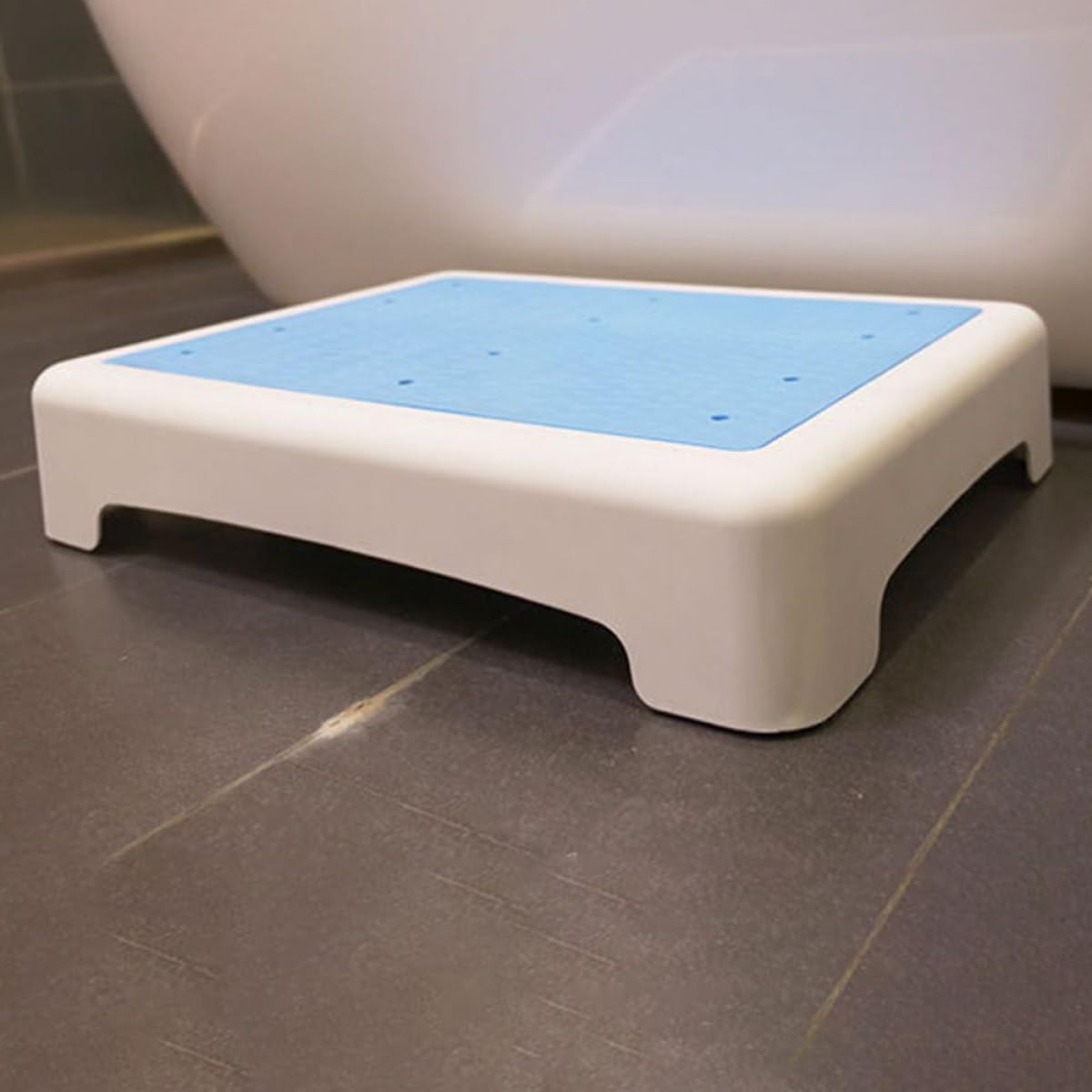 COLLBATH Rutschfester Kurzer Badewannenhocker aus Leicht Reinigbarem Material rutschfeste Duschmatte für Bad Toilette und Badezimmer Sicherer Tritthocker für Senioren