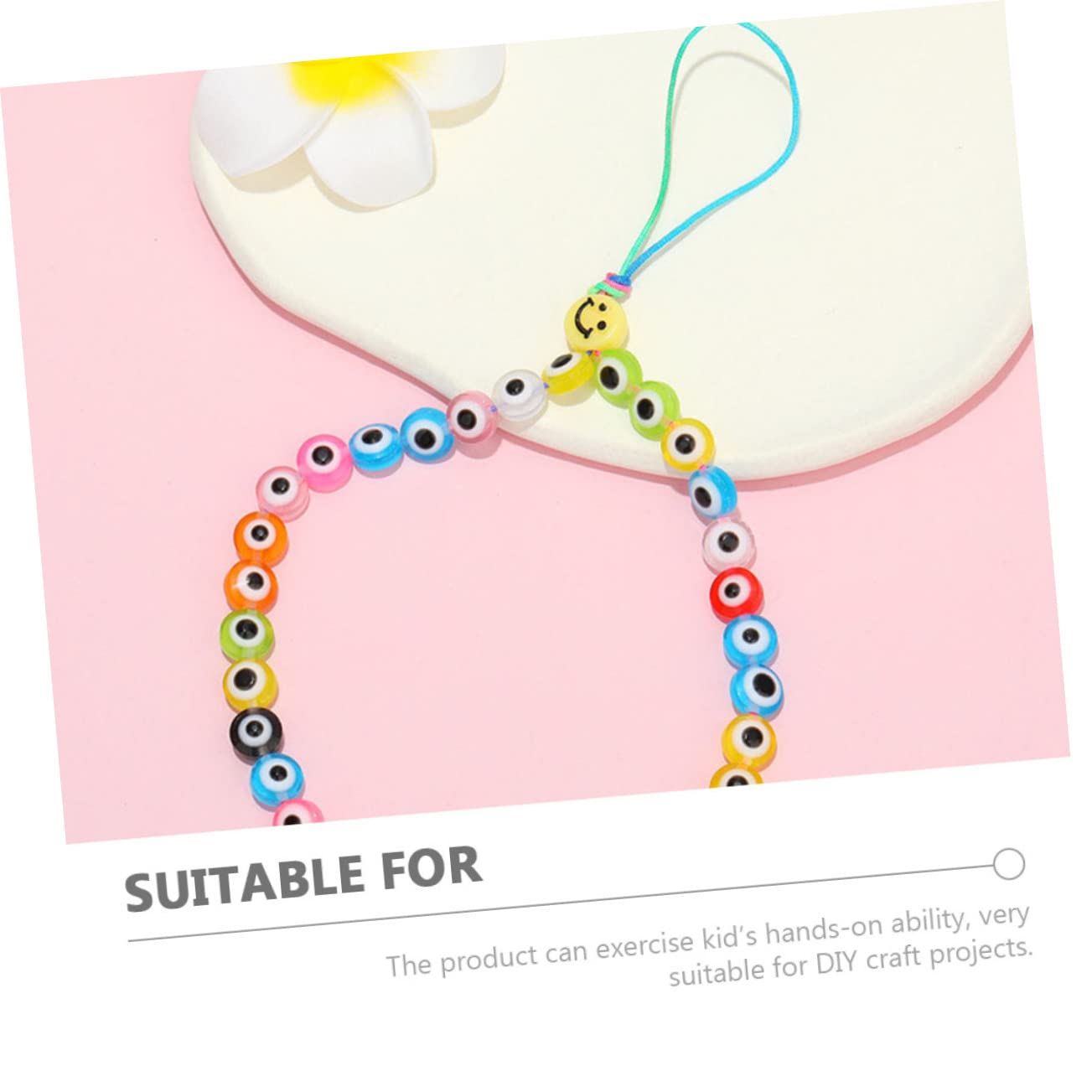 DIYEAH 5 Kisten Perle des Teufelsauges bastelset schmuck herstellen geschenkeidee necklace Anhänger Telefon-Charm-Perlen handwerkliche Herstellung von Perlen kreative Harzperlen