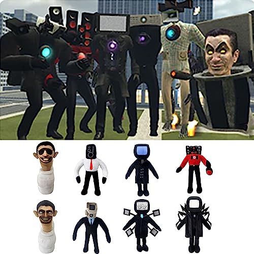Skibidi Toilet Plush Characters,Popular New Titan-Speakerman Stuffed Animal Plush Doll,Comical Skibi