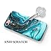 uCOLOR Turquoise Blue Gold Marble Case Compatible with iPhone 6S/6/8/7/SE 2nd/SE 3 (2022) 4.7