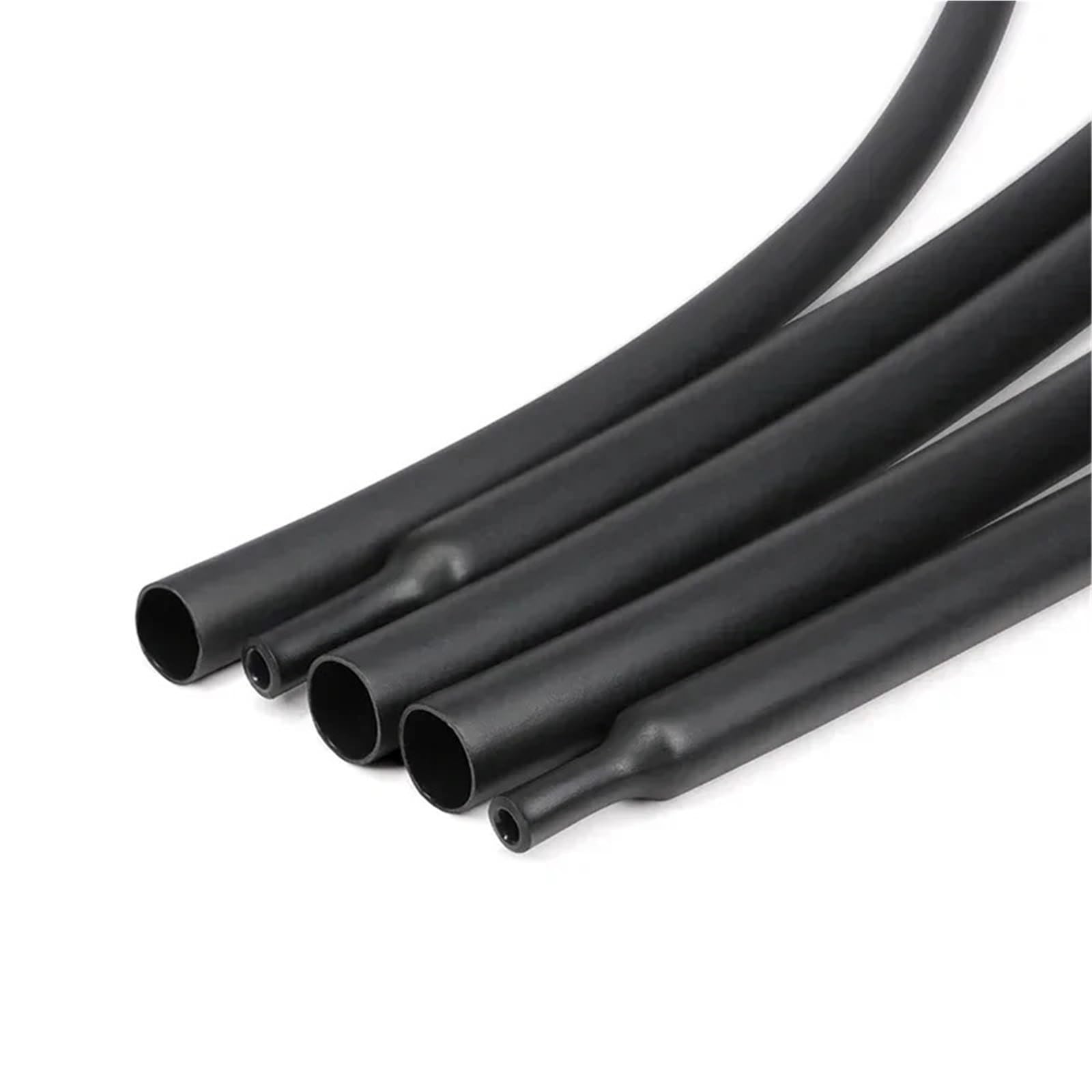 Gaine thermorétractable noire, rapport 3:1, diamètre 1,6-50 mm, double paroi, adhésive, rétractable(50mm,1 meter)