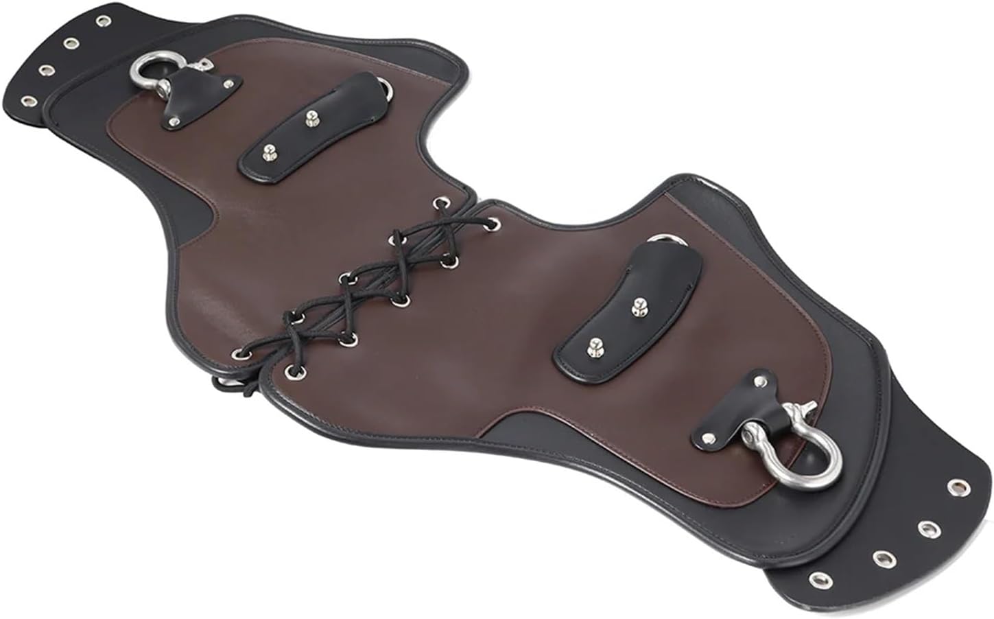 Motorcycle Universal Heat Saddle Shield Deflectors PU Leather Compatible with Touring Softail Dyna Sportster XL (Color : Brown)
