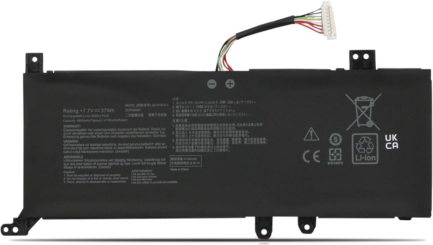 B21N1818-3 C21N1818-3 Laptop Battery Replacement for Asus VivoBook A509 D509 F509 M509 X509 A409 D409 F409 M409 X409 F509M F509MA X509DA X509BA X509F X509FA X509FB X509FJ X509FL Series (7.7V 37Wh)