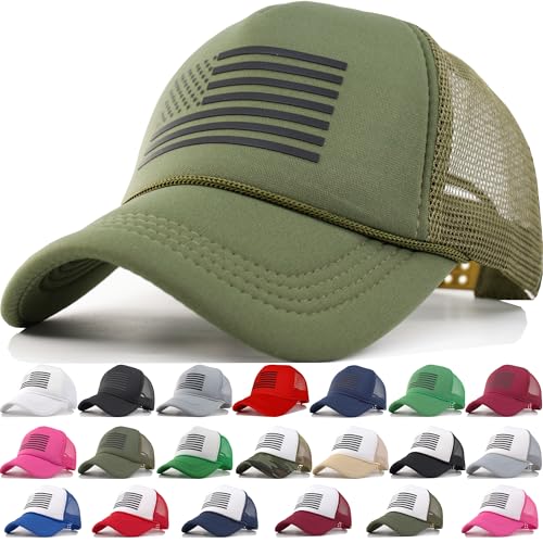 Image of 250th Anniversary American Flag Hats for Men Women, Snapback US Patriotic Trucker Hat Veterans Memorial Day Gifts