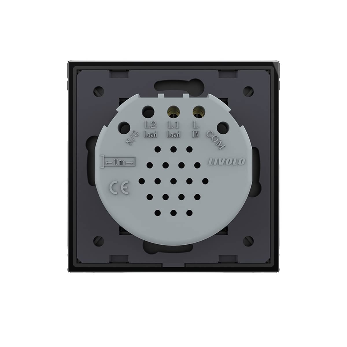 LIVOLO Funk Wechselschalter Kreuzschalter Lichtschalter Touchschalter Unterputz UP Komplettset mit Galsblende in Schwarz