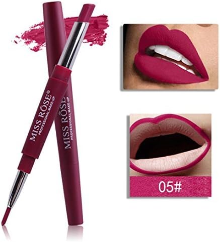 Honhui Miss Rose Womens Double-end Lasting Waterproof Lip Liner Lipstick Pencil 8 Color