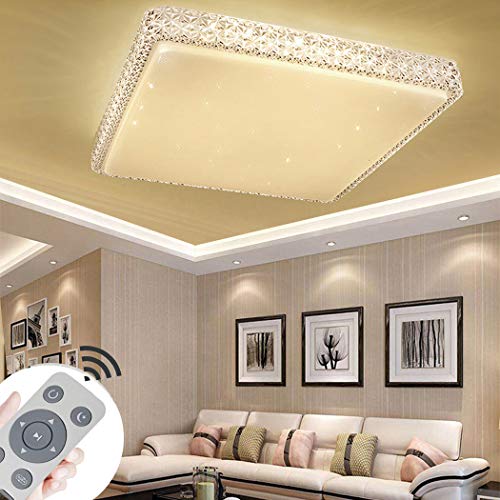 Preisvergleich Produktbild LED Deckenlampe Kristall Plastik 64W Quadrat Dimmbar Sternenlicht Deckenleuchte Lampe Kreative Energiesparlampe für Flur Wohnzimmer Schlafzimmer Küche Büro