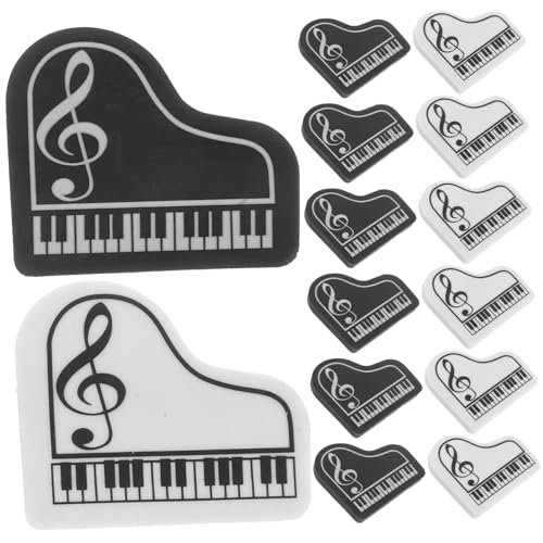 VILLCASE 20 個 ピアノ 消しゴム ジ 消しゴム ミニ クラス 学校 学校 パーティー 記念品 音楽 形付き ムカラー