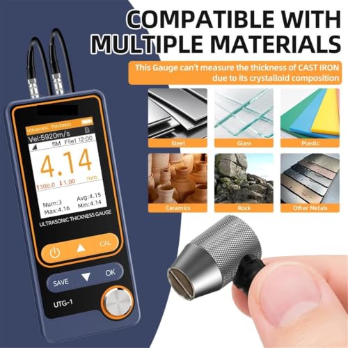 Medidor de espesor digital ultrasonido de 1-300 mm para control de corrosión en acero y PVC 4