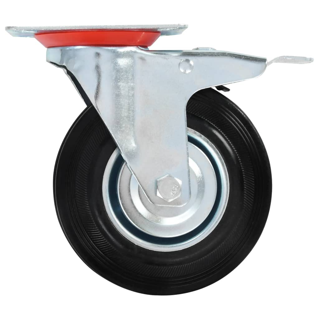 24 Stück Lenkrollen 125 mm Möbelrollen Rollen für Wagen und Werkbänke