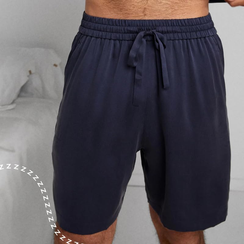 Lunya Washable Silk Mens Short Pajamas Set - Soft Mens Sleepwear - Multiple Color Options - Size S-XXL - Image 5