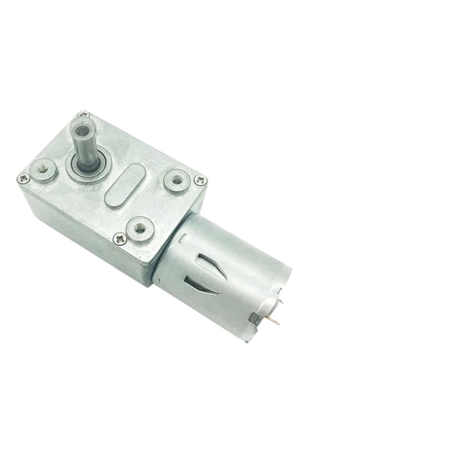 RCGKNNMUZ Turbo Geared Motor 12V 24V Mini Gearbox Worm Gear DC Motor 12 Volt Engine 370 Self-Locking Positive Inversion Reducer(Package A,160RPM-24V)