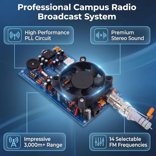 Módulo transmisor estéreo FM de radio analógica con conmutador 3