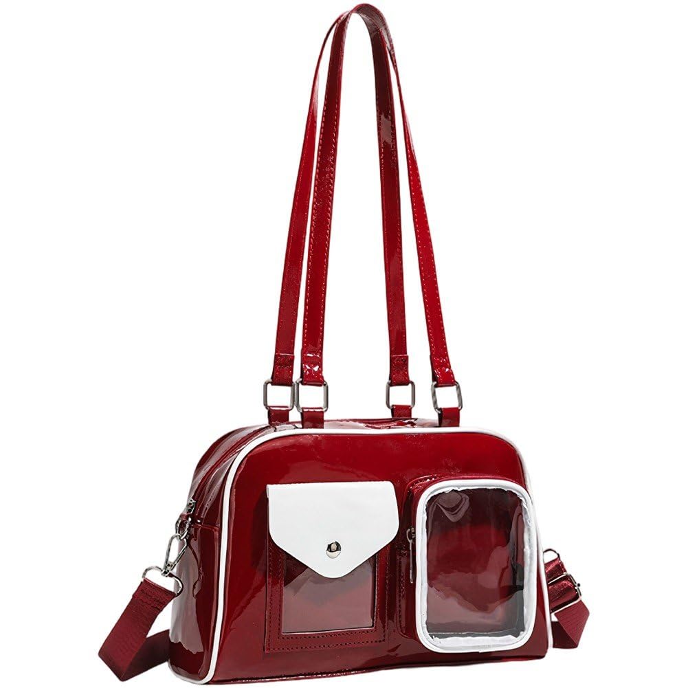 Fituenly Kawaii Crossbody Bags Large Capacity Ita Messenger Bag Cute Transparent Crossbody Bag Versatile Student Uniform Bag for Women