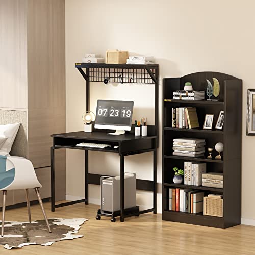 Alisened 31.5" Computer Desk With Hutch, Office Desk Study Table Writing Desk Workstation Pc Table For Home Office，Space Saving Design #TOP1