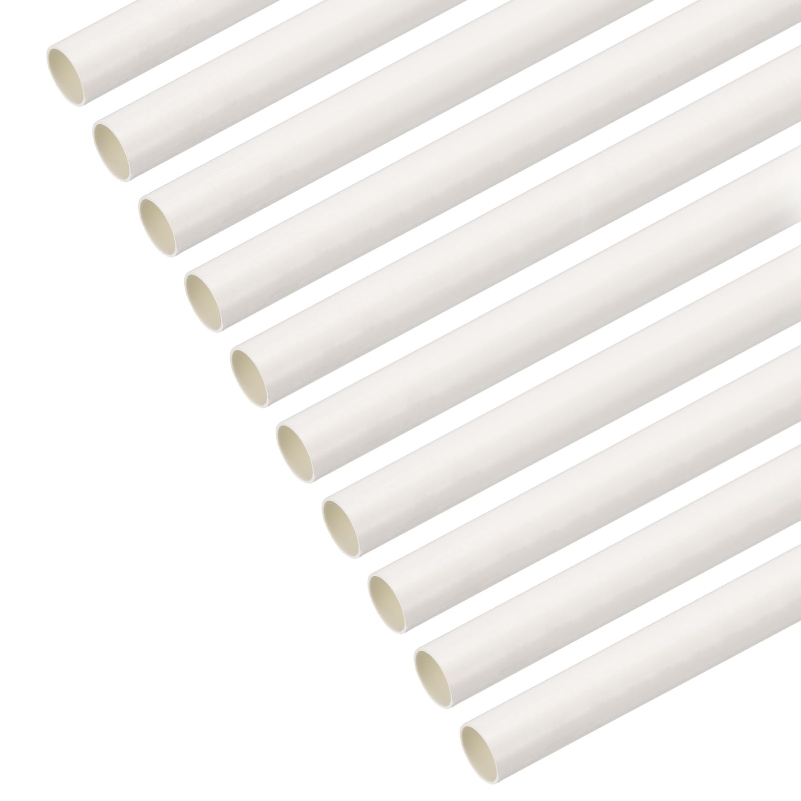 QUARKZMAN Tubo In PVC Da 0.5m/20" Lunghezza Diametro Esterno 25mm Canalizzazione Cavi Bianco Tubo Diritto Per Installazione Cablaggio Elettrico Confezione Da 10