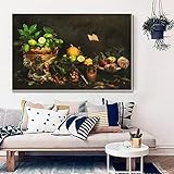 living room painting for wall Plant Landscape Oil paintings Fruit Basket Art Dining Room Corridor Bar 16x20inch (frameless)