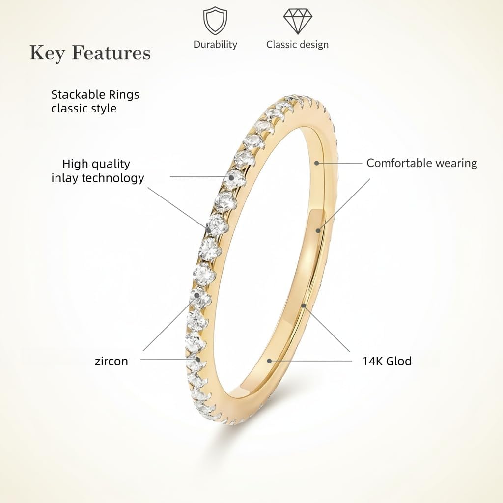 18K Gold Plated Ring Cubic Zirconia Finger Ring for Women Imitation Diamond Fashion Accessories Jewelry Gifts - Image 5