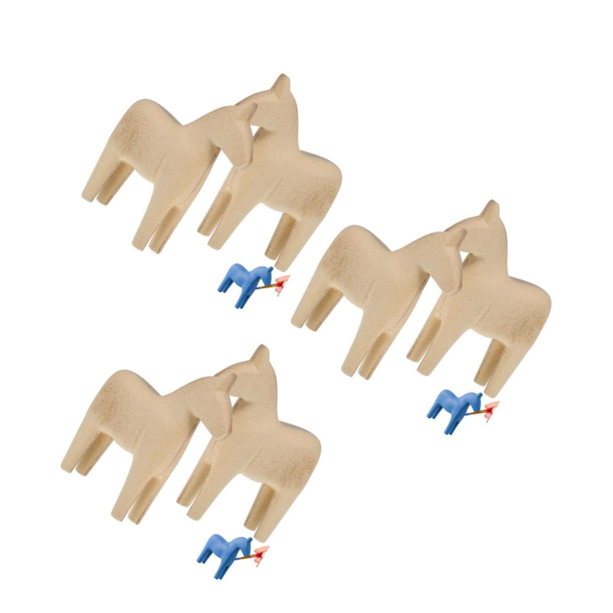 TEHAUX 3 Set Statua Del Cavallo Roba Da Poster Corsa Rodeo Decorazioni Per Bomboniere Gicos Forniture Fai Da Te Per Artigianato in Legno Fai Da Te Di Legno 2 Pezzi * 3