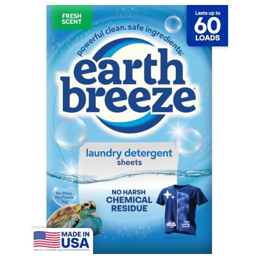 Earth Breeze Laundry Detergent Sheets - Fresh Scent - No Plastic Jug (60 Loads) 30 Sheets, Liquidless Technology…