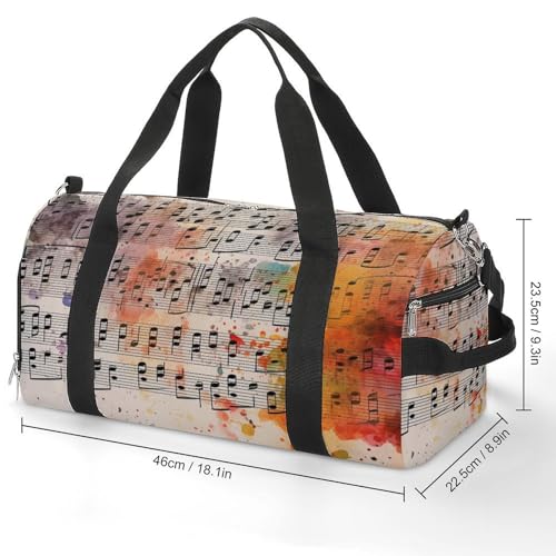 Musical Score Gym Duffel Bag for Boys Girls with Shoe Compartment Travel2