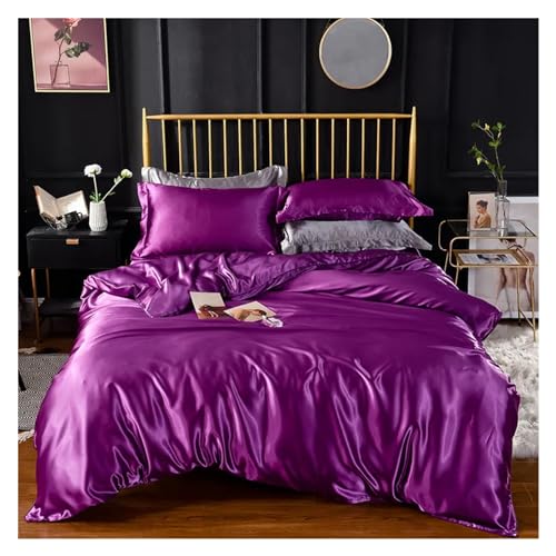 Ensemble de literie en satin de rayons haut de gamme housse de couette drap taies d'oreiller