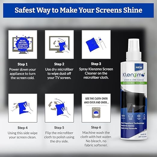 Klenzmo Screen & Camera Lens Cleaner Spray + Cloth β 250ml 1