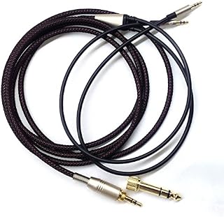 Replacement Audio Cable Compatible with Hifiman HE400S, HE-400I, HE-400iDual 2.5mm Connector Version, HE560, HE-350, HE1000, HE1000 V2 Headphone 3.5mm / 6.35mm to Dual 2.5mm Jack Male Cord 3m/10ft