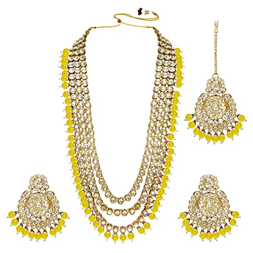 Image of Peora Ethnic Traditional Kundan Bridal Jewelry Set Gift for Women