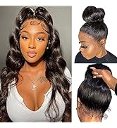 Aaliweya 360 Lace Front Wig Human Hair Pre Plucked Body Wave HD Full Lace Wigs Human Hair 360 Bla...