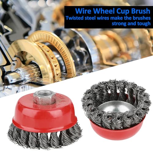 Image of GOTOTOP Wire Brush for Drill 4-Pack, Angle Grinder Steel Paint Removal Tool for Preparation