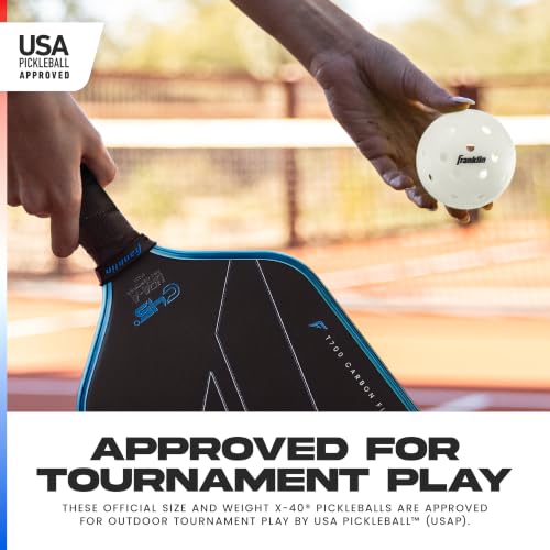 Image of Franklin Sports X-40 Outdoor Pickleballs - Official Ball of USA Pickleball, APP Tour + US Open - Regulation Size