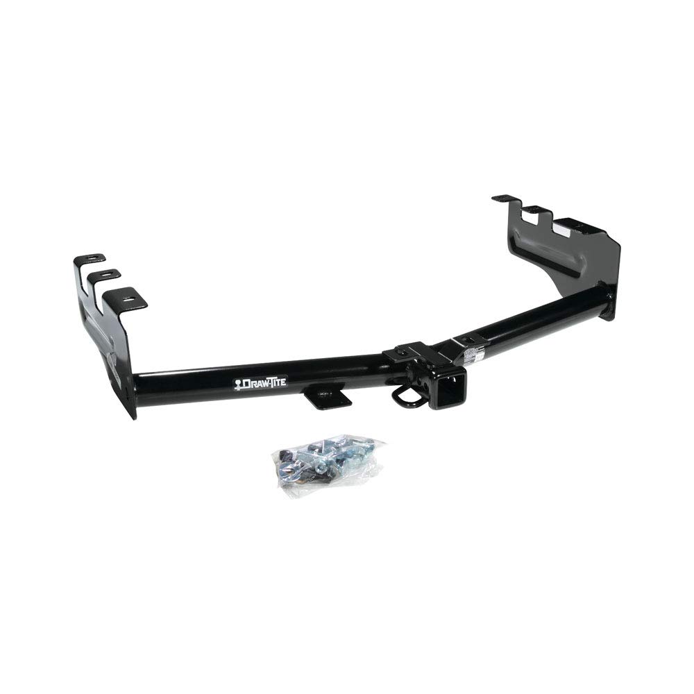 Draw-Tite 75521 Class 4 Trailer Hitch, 2 Inch Square Receiver, Black, Compatible with Chevrolet Silverado and GMC Sierra selected models (Please Verify Vehicle Application)