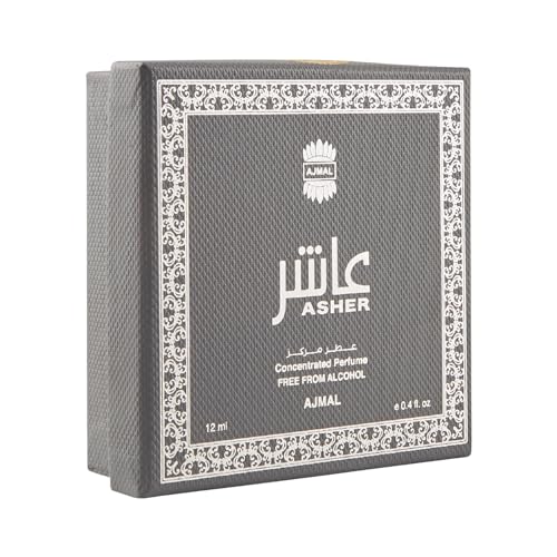 Image of AJMAL Asher Attar Oil| Floral & Oudh Fragrance | Unisex Non-Alcoholic | Long Lasting Attar Men & Women - 12 Ml