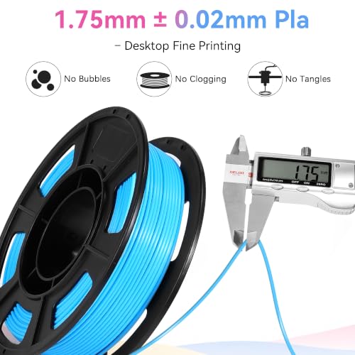 Image of Dynta 250g x 6 Spools Multi-Color 3D Printer Filament, Standard PLA with High Precision 1.75mm ±0.02mm, Compatible with Bambu Lab, Creality and Flashforge, Perfect for Beginners and DIY Enthusiasts.
