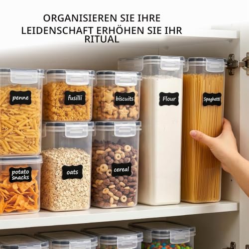 Asnews 36 Stück Vorratsdosen mit Deckel Luftdicht,Aufbewahrungsbox mit Deckel,BPA-frei, Transparenter Kunststoff… – Ansicht 6