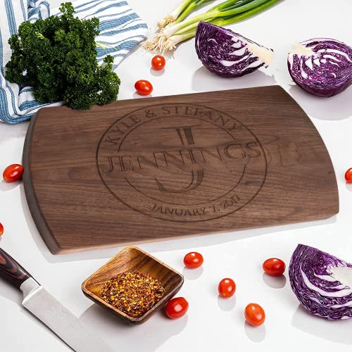 Blue Ridge Mountain Gifts Personalized Cutting Board - Laser Engraved Wooden Chopping Boards, Custom Charcuterie Board, Personalized Gift For Newlywed Couples, Housewarming, Anniversary & Father's Day #TOP5