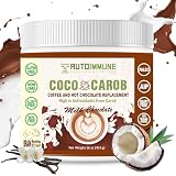 Milk Chocolate Coco Carob Powder - Caffeine Free Carob Powder & Coffee Alternative with Coconut Milk & Creamer...