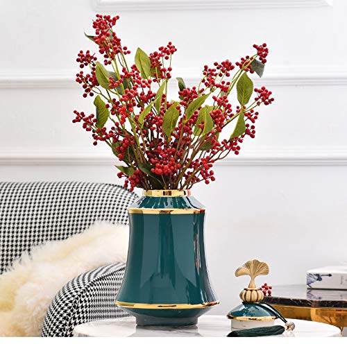 Keramische Vaas Wijnkast Woonkamer Tv Teller Vaas Gedroogde Bloemen Imitatie Bloem Decoratieve Vaas 37x20 Cm, 27x17 Cm, 2 Stuks - Afbeelding 5