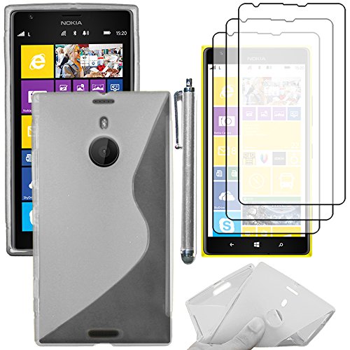 ebestStar - kompatibel mit Nokia Lumia 1520 Hülle Flex Silikongel Handyhülle, Klar TPU Schutzhülle, S-line + Stift +3 Kunststofffolies, Transparent