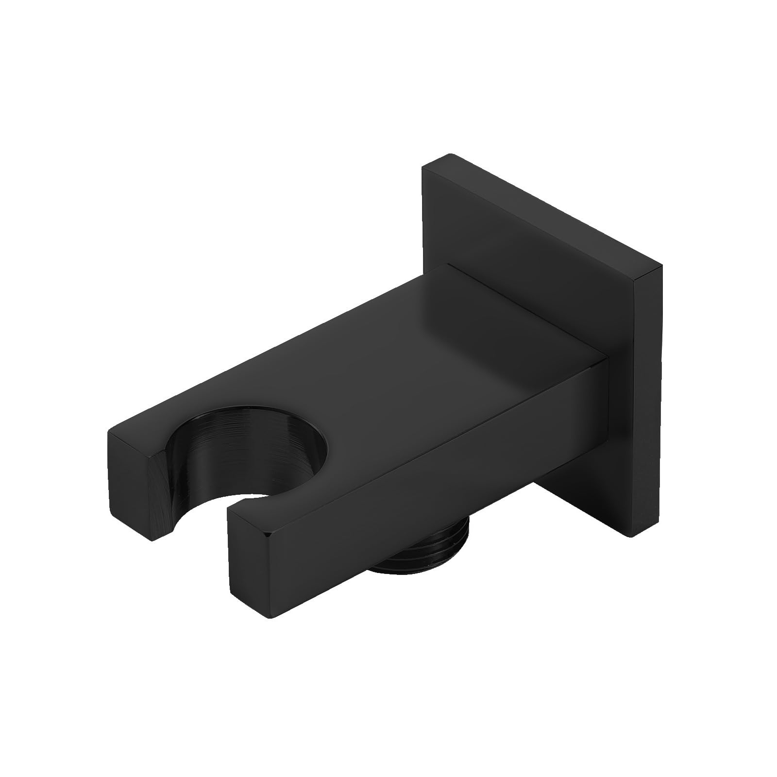 Jiingekk Black General Shower Arm Holder Not Rusts Metal Component Head Mounting Brackets For Stable Bathroom Installation Square Owner
