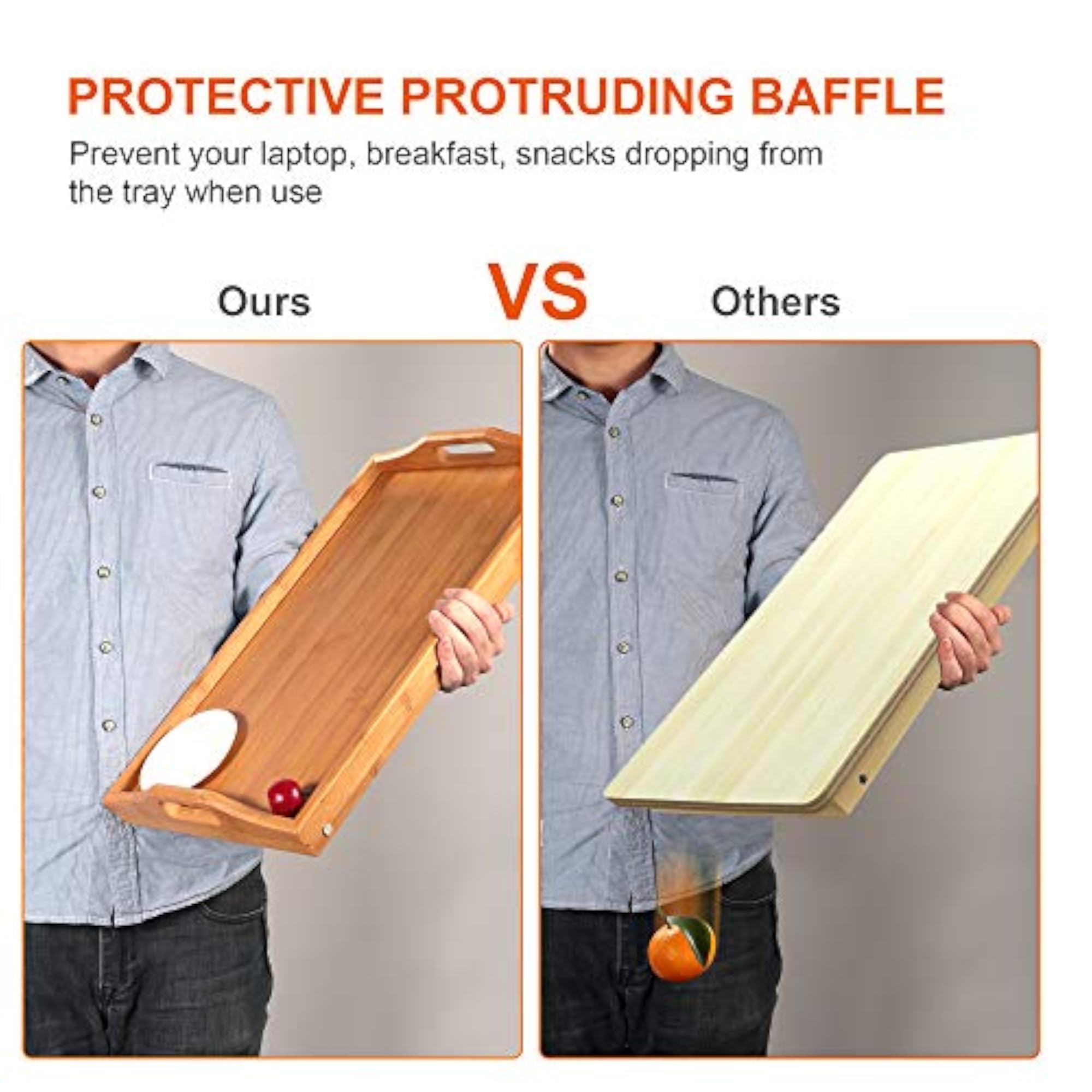 Breakfast Tray Table with Folding Legs, Gift Idea