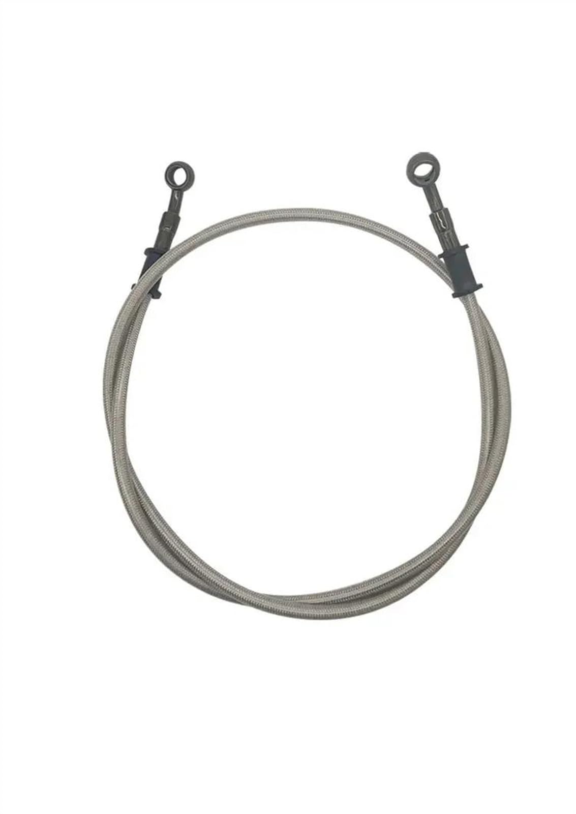Ksxzw Silver Motorbike Part 120Cm Motorbike Brake Hose Motorcycle Hydraulic Stainless Steel Braided Line Fluid Oil Tube(Silver)