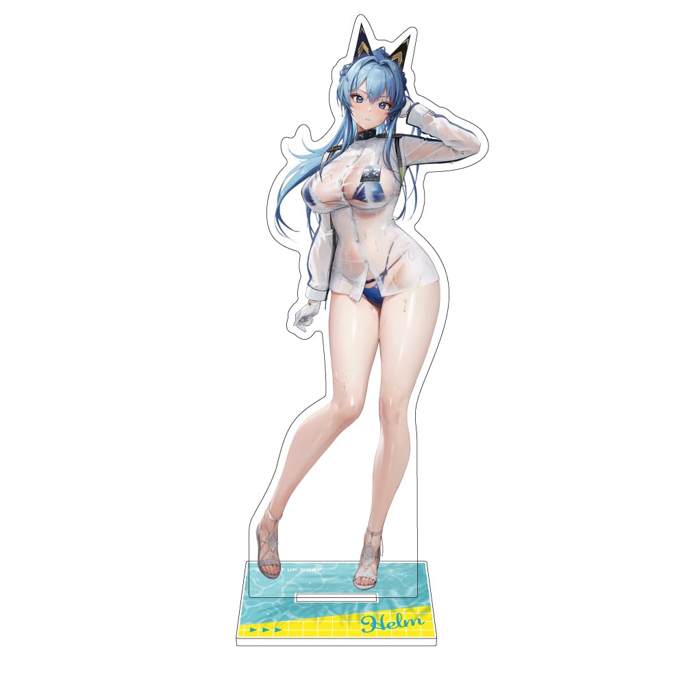 ALGERNON PRODUCT NIKKE Acrylic Stand - Summer Helm, Approx. W 1.7 - 2.6 x H 5.2 inches (44 - 65 x 133 mm), Acrylic