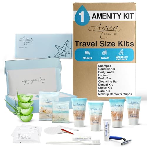 1-Shoppe Aqua Organics Amenity & Accessory Kit | 1 oz Shampoo, Co...