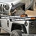 Front & Rear Fender Flares Extension Protector Compatible with 2007-2018 Jeep Wrangler JK & JKU Mecha style