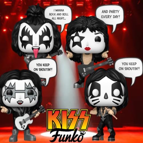 Amazon.co.jp: Funko KISSポップ!ロックセイングコンプリートセット(4 